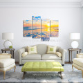 Golden Beach Wall Art / Seascape Pictures Печать на холсте / Восход солнца на море Холст Art